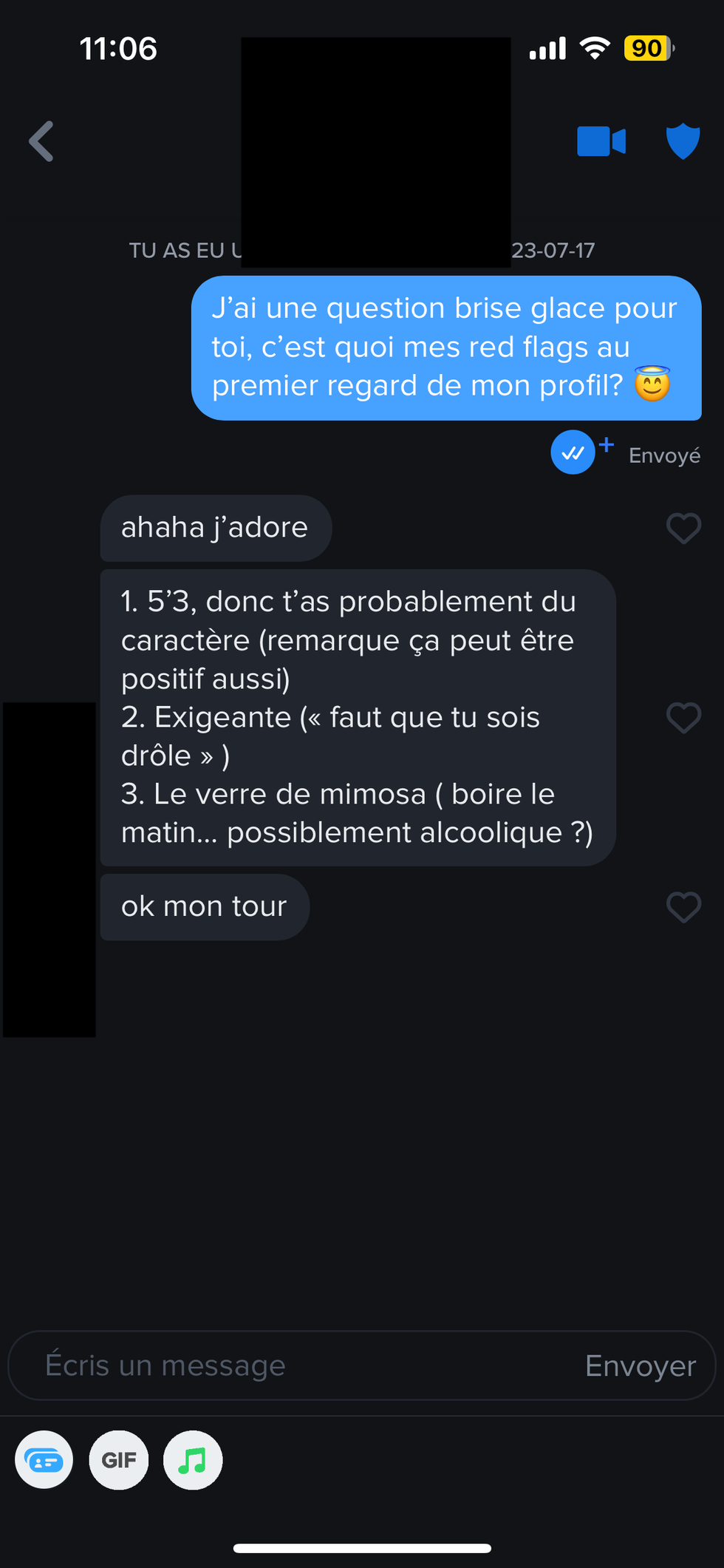 Conversation Tinder.