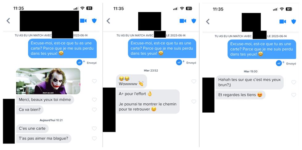 Conversations Tinder.