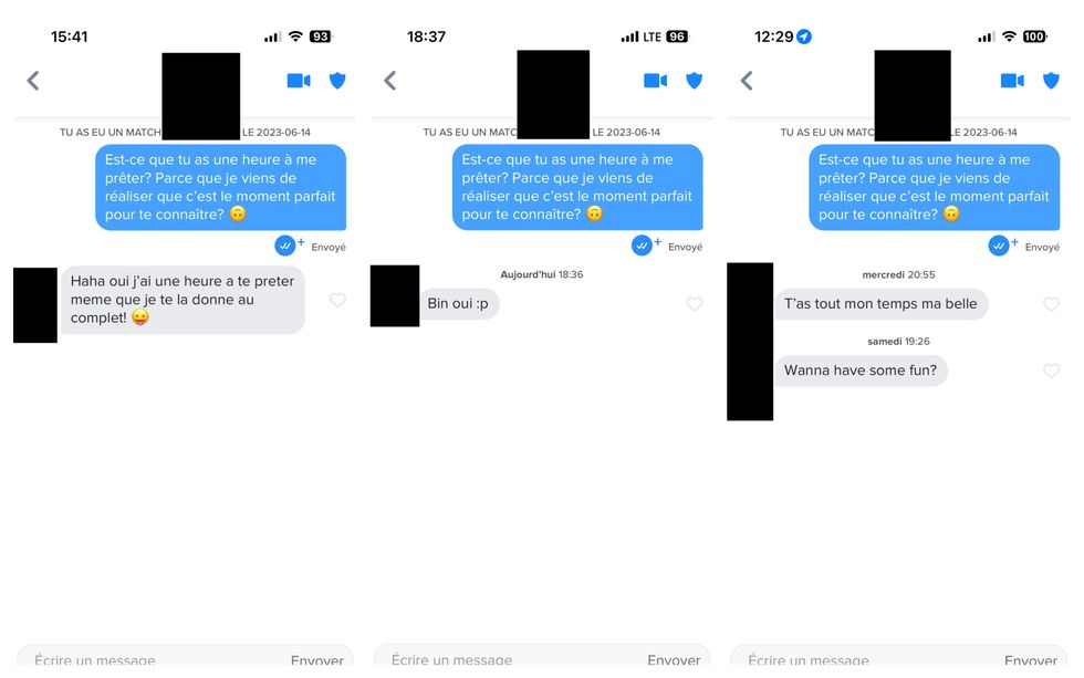 Conversations Tinder.