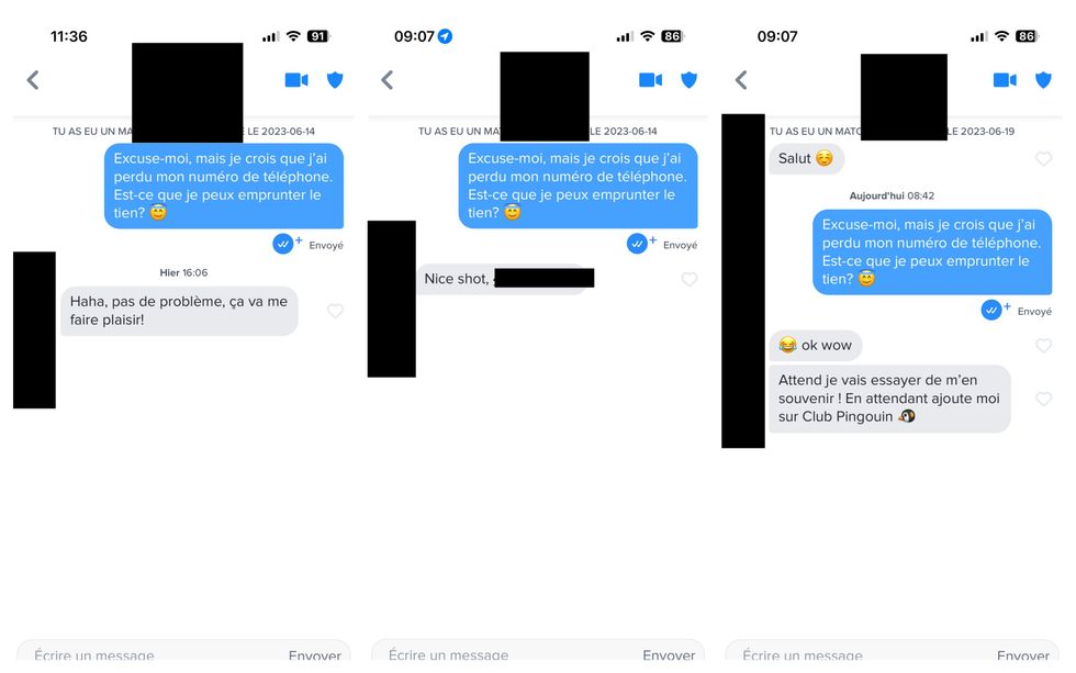 Conversations Tinder.