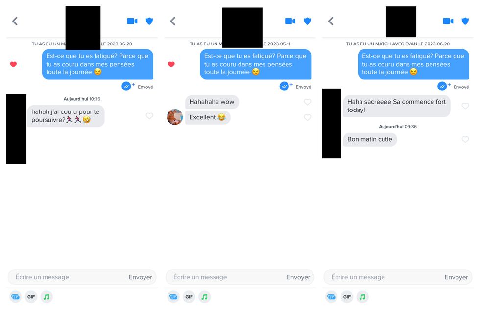 Conversations Tinder.