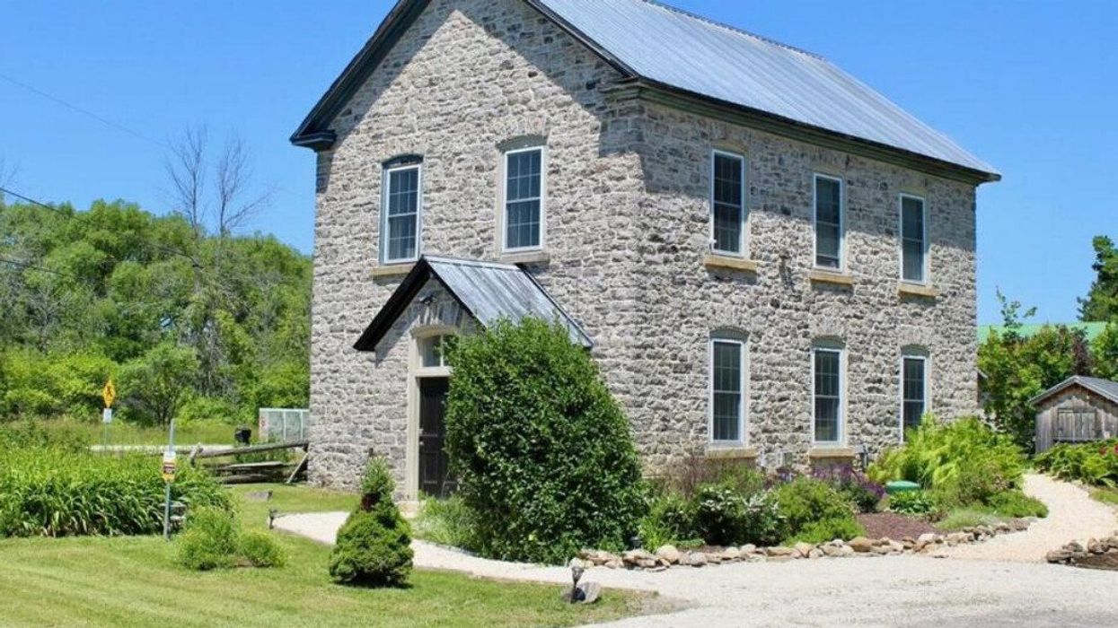 Converted schoolhouse home.