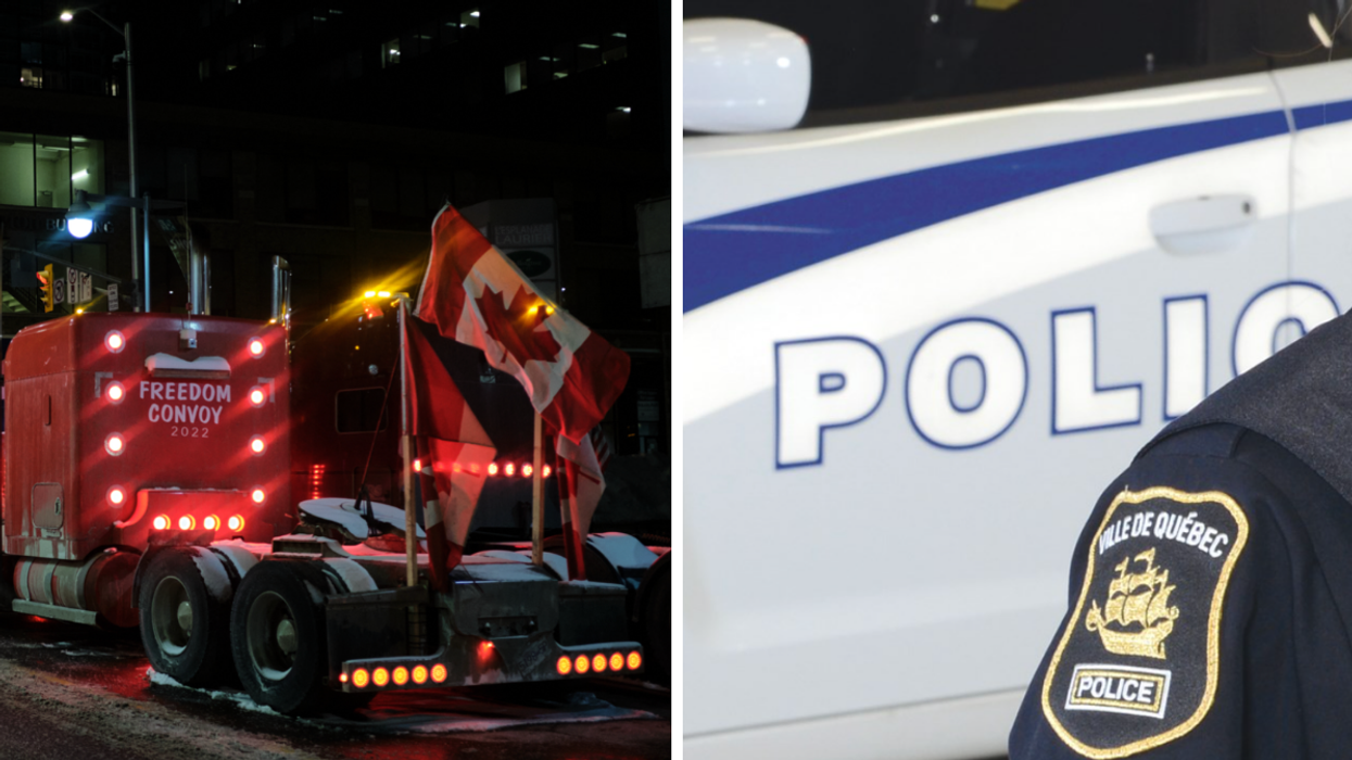 Convoi des camionneurs à Québec : Le SPVQ a émis 40 constats d'infraction ce vendredi soir