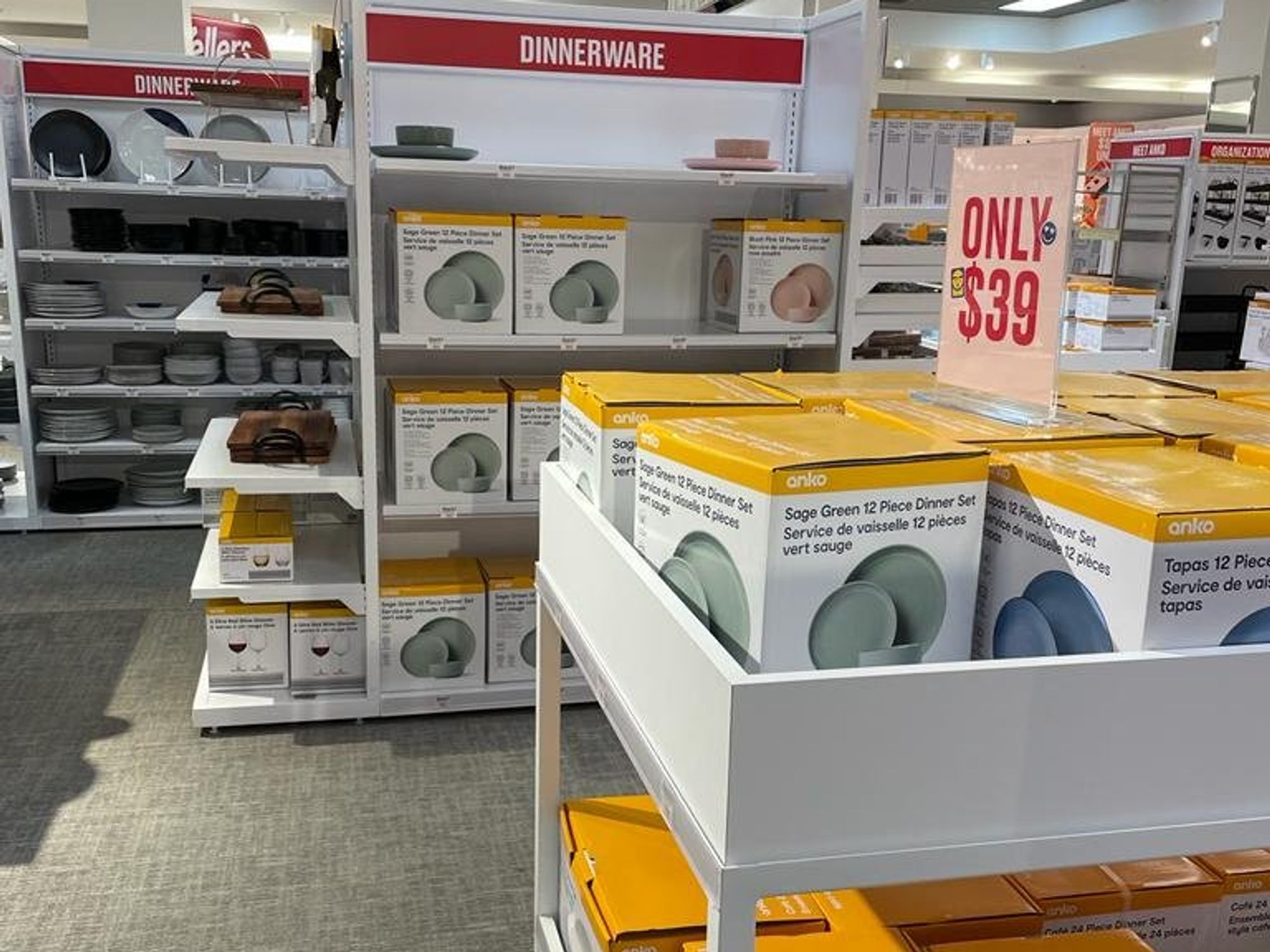 Cookware available in different colours at Zellers.