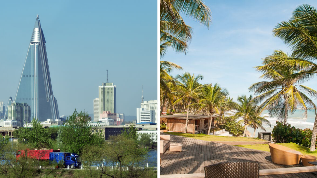 Corée du Nord. Droite : Vénézuela.