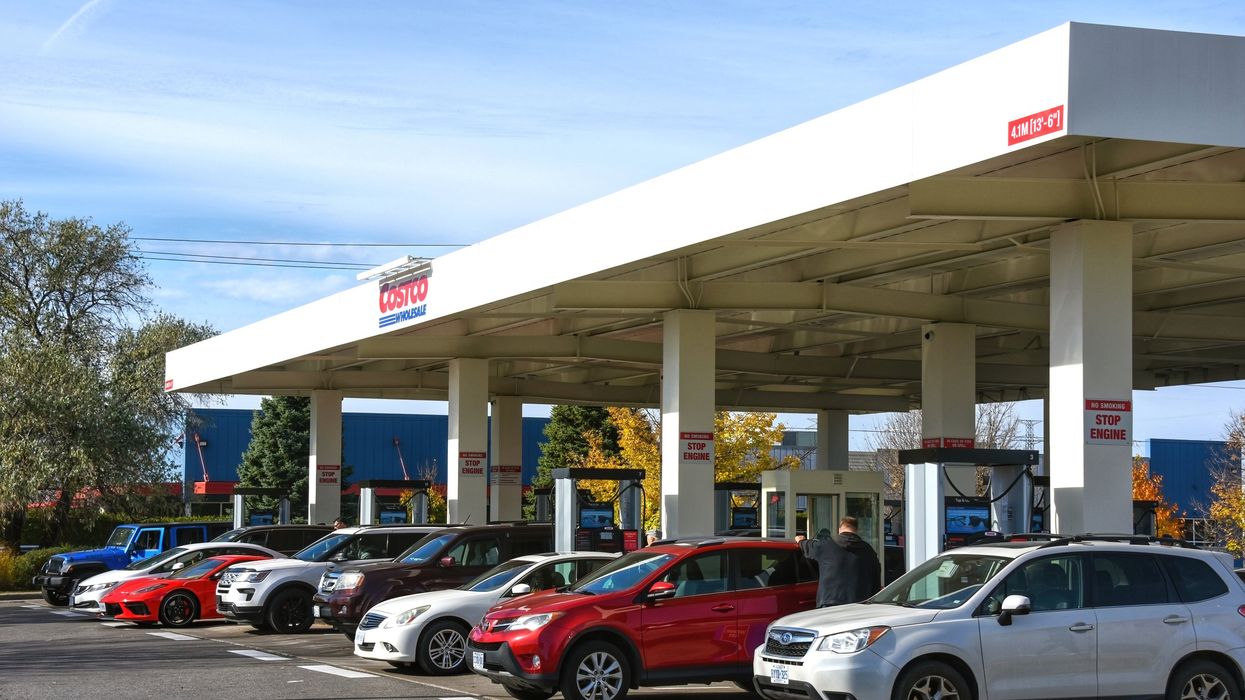 Costco gas station in Canada.