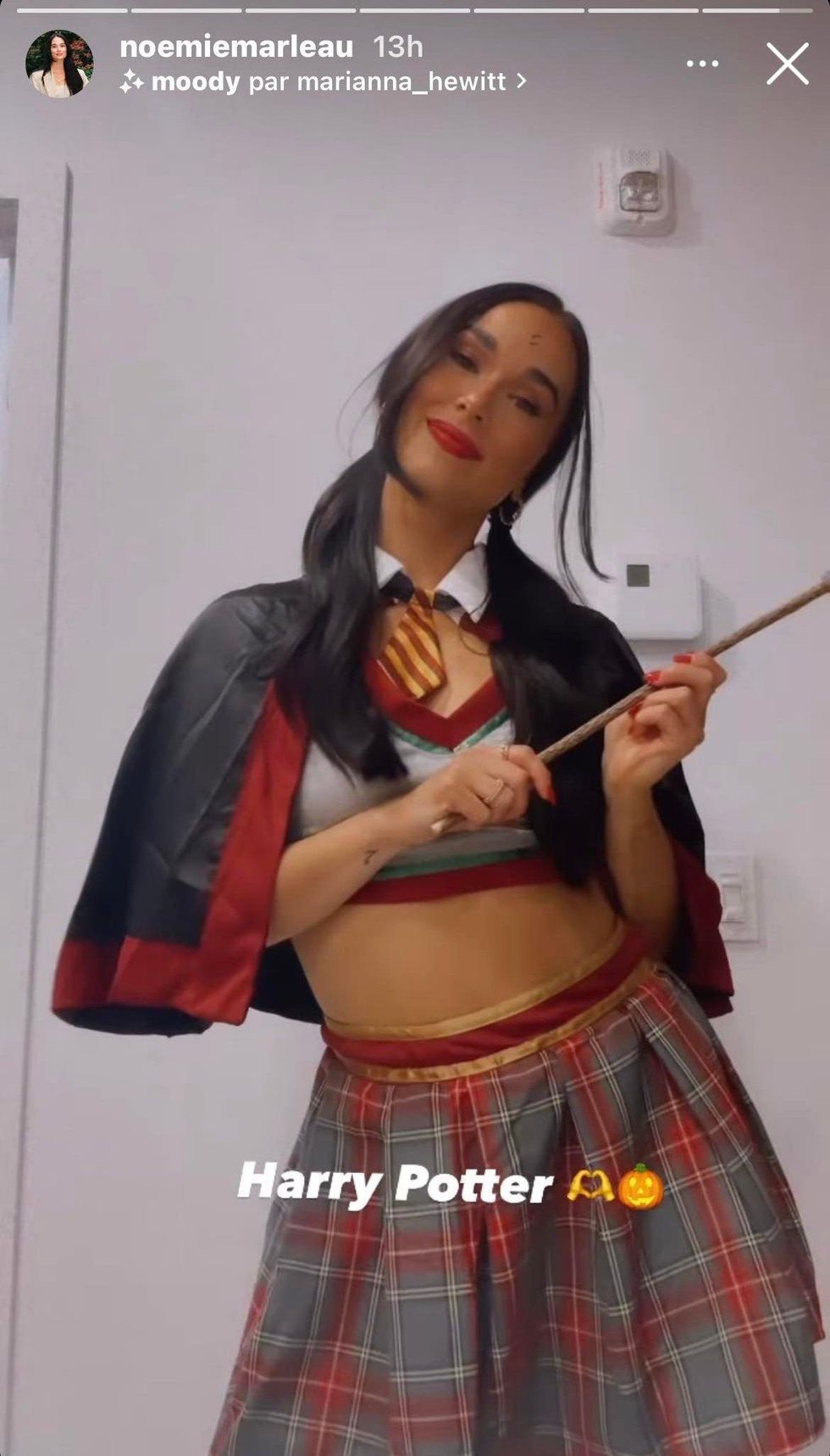 Costume d'Halloween de No\u00e9mie Marleau.