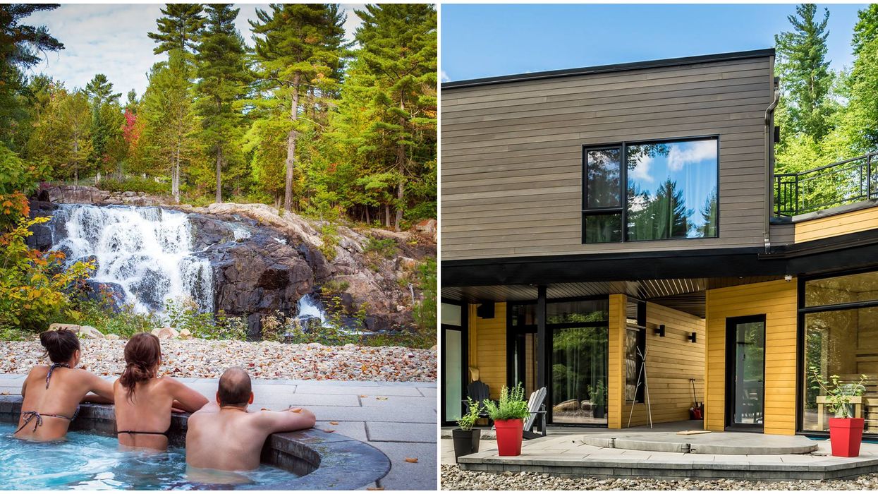 Cottage Near Ottawa That Comes With A Private Hot Tub & Waterfall