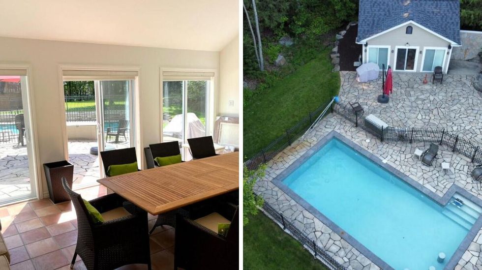 Cour arri\u00e8re de la maison \u00e0 vendre de Patrick Groulx.