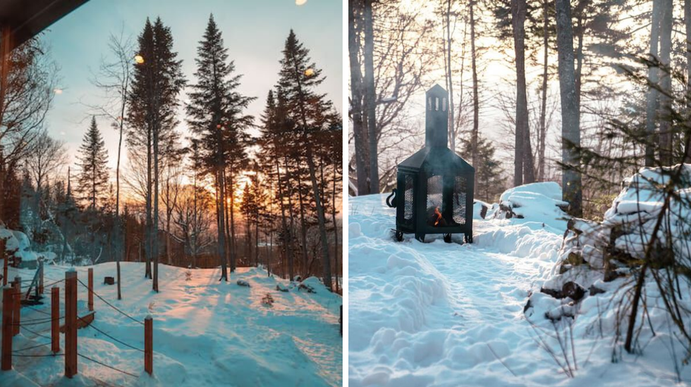 Cours arri\u00e8re. Droite : Foyer ext\u00e9rieur.