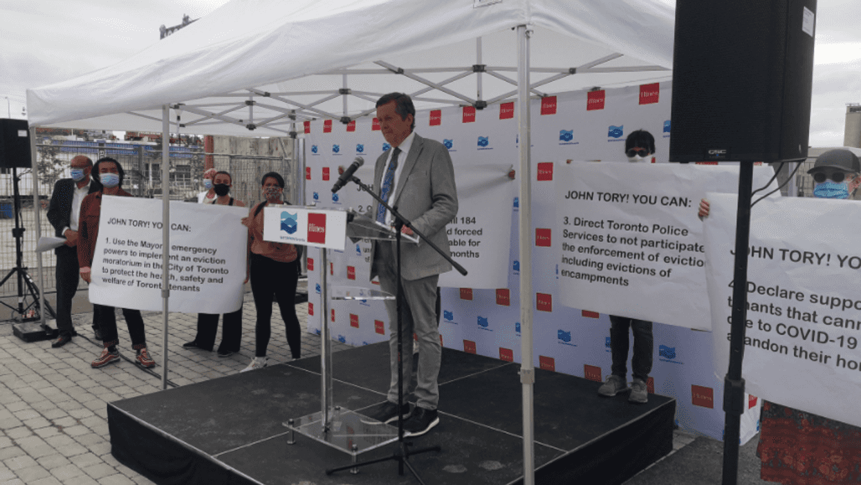COVID-19 Evictions In Toronto Protest Had John Tory Clapping Back At Demonstrators