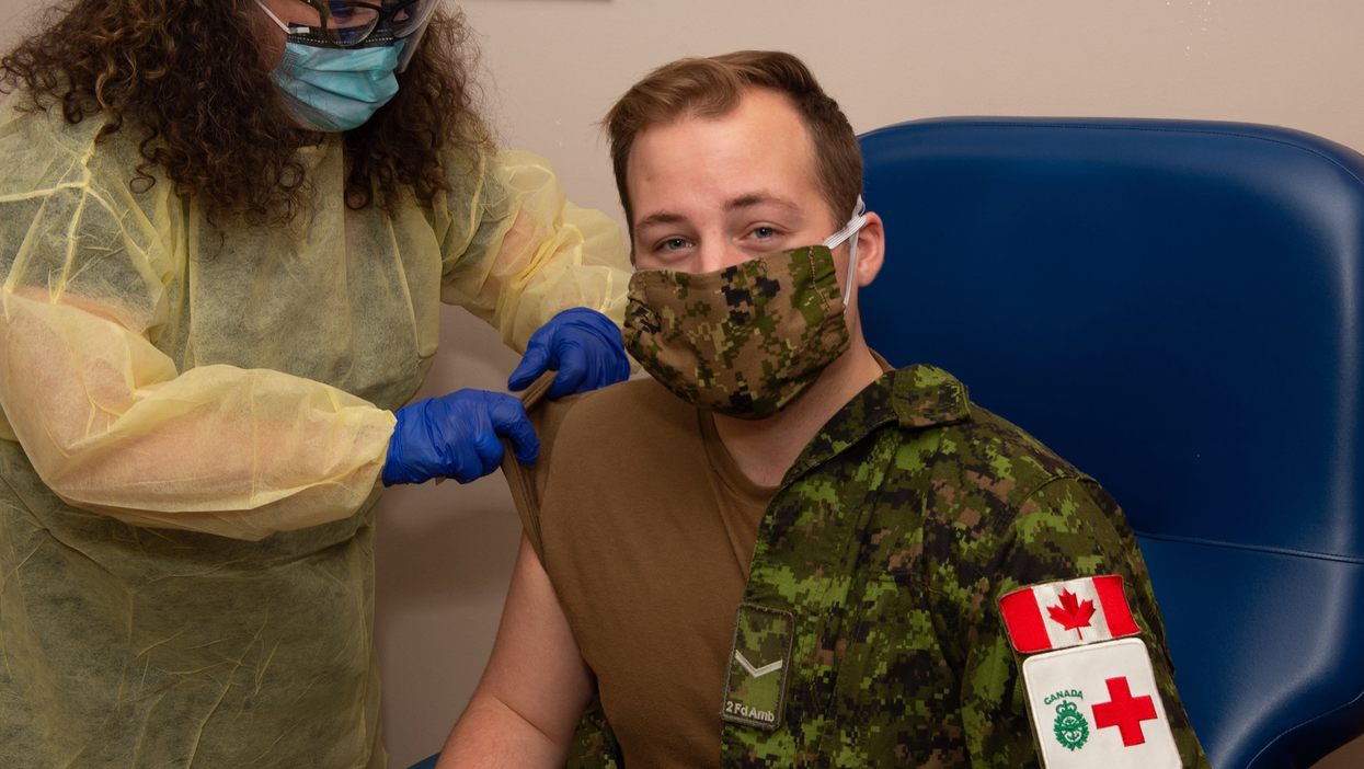 COVID-19 Vaccine In Canada Was Given To The First CAF Member & He Says He's 'Honoured'