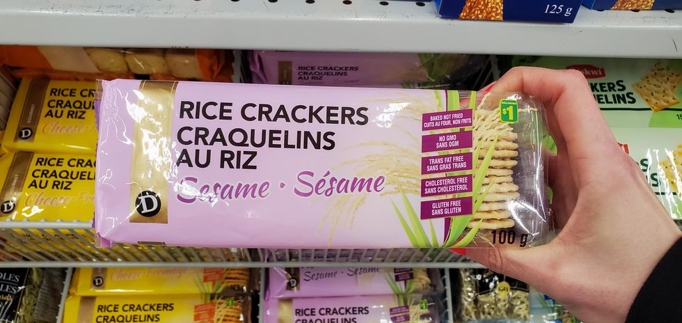 Crackers at Dollarama in Canada
