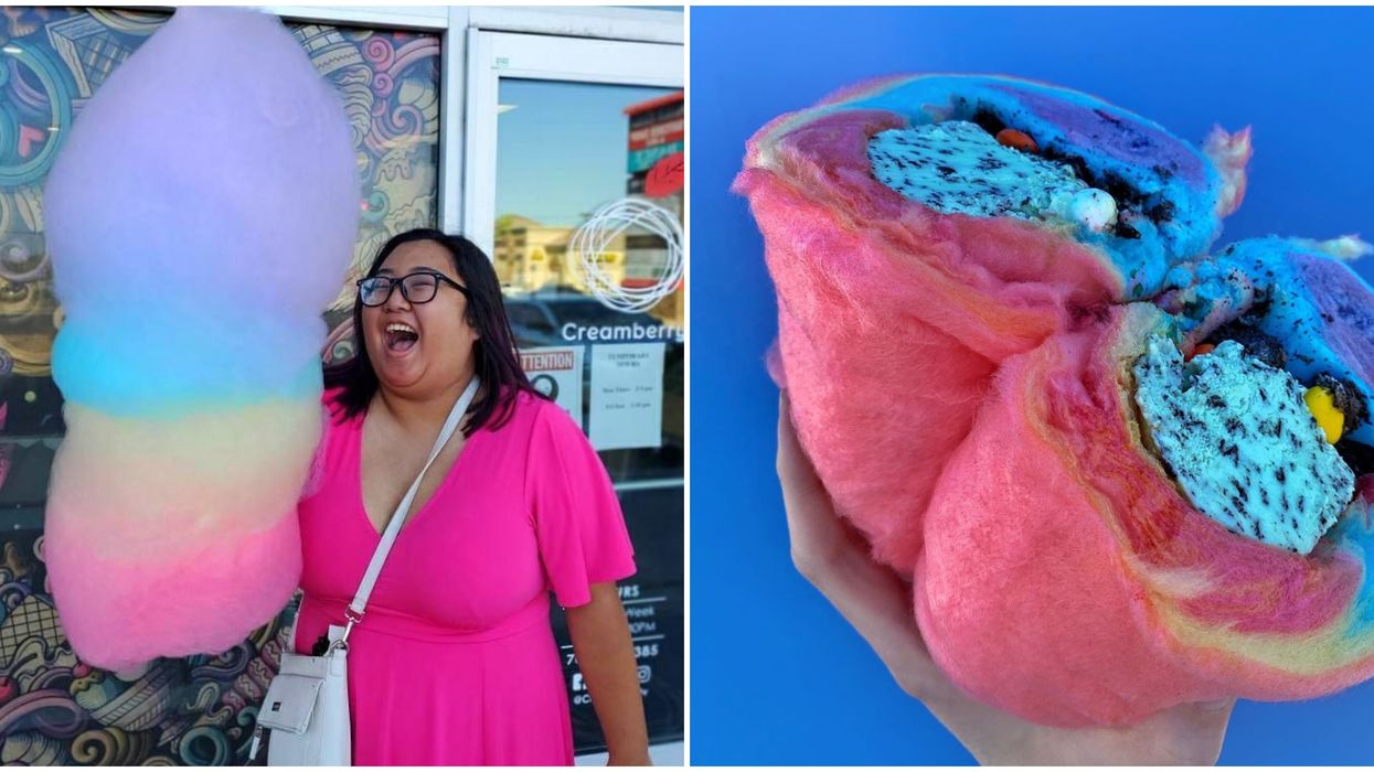 Creamberry Las Vegas Cotton Candy Tower Is Bigger Than Your Torso