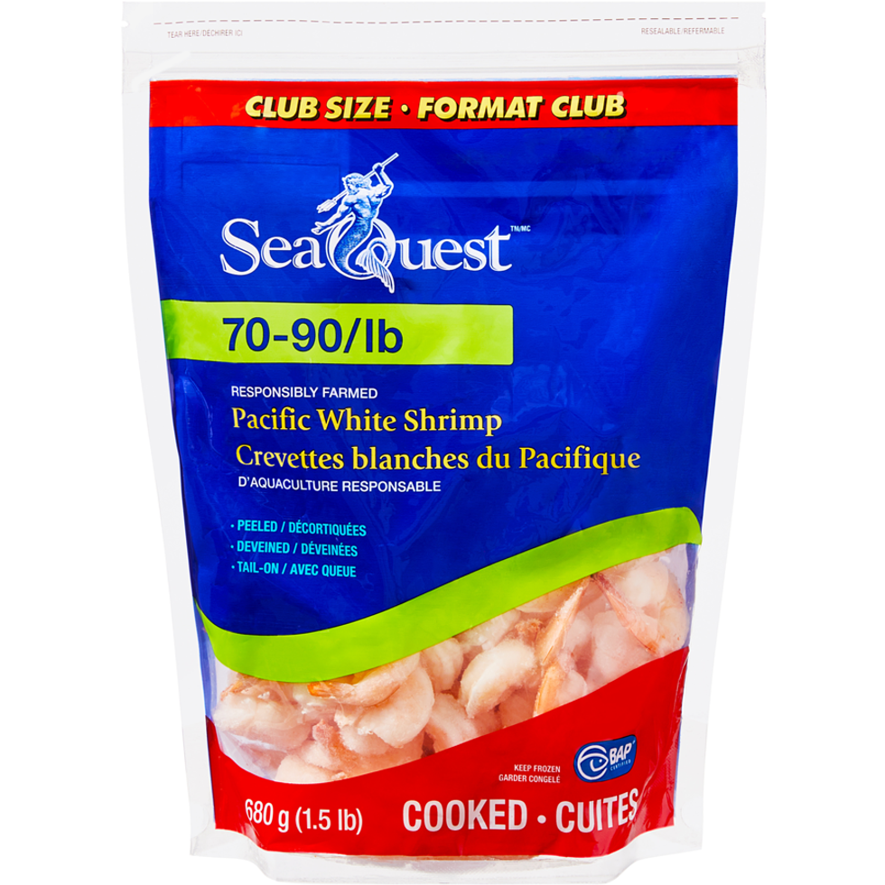 Crevettes blanches d\u00e9cortiqu\u00e9es SeaQuest.