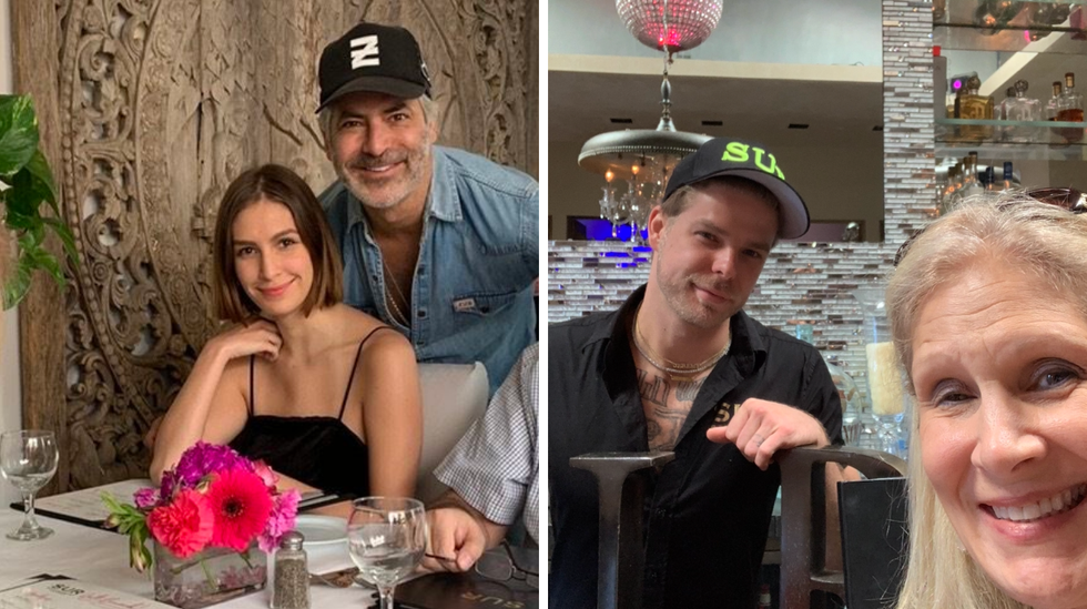 Cristiano and SUR co-owner Guillermo Zapata. Right: Cristiano's mom with Jeremy Madix.