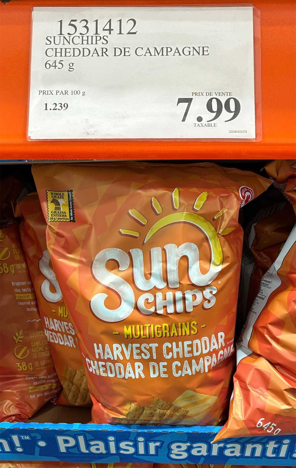 Croustilles au cheddar de campagne Sunchips