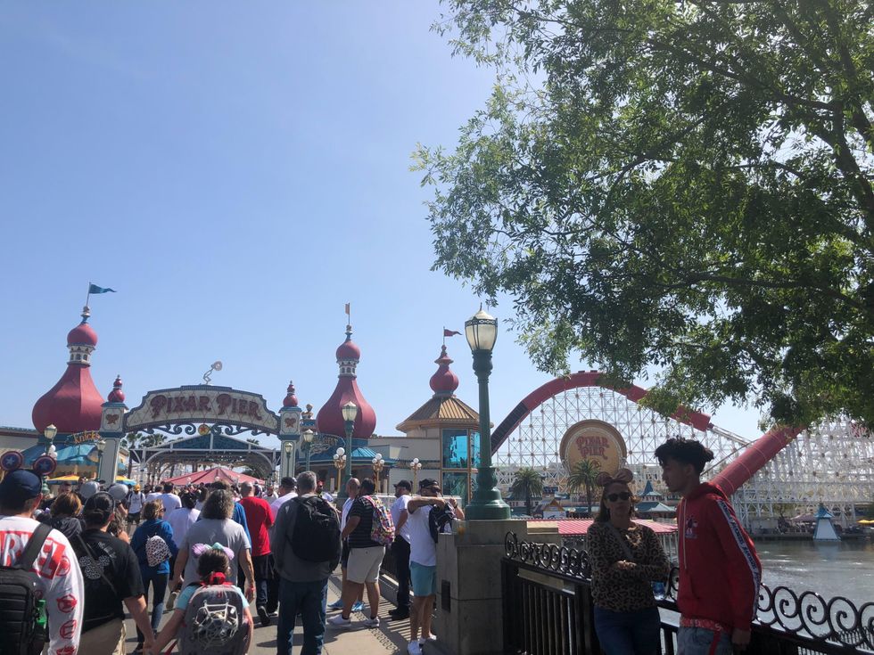 Crowds at Disneyland.