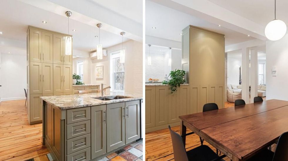 Cuisine et salle \u00e0 manger.