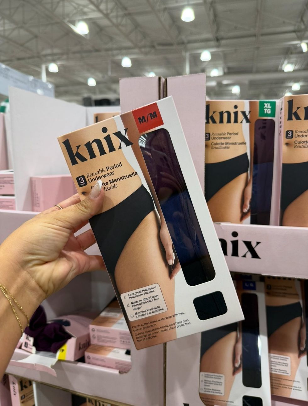 Culottes menstruelles Knix au Costco.