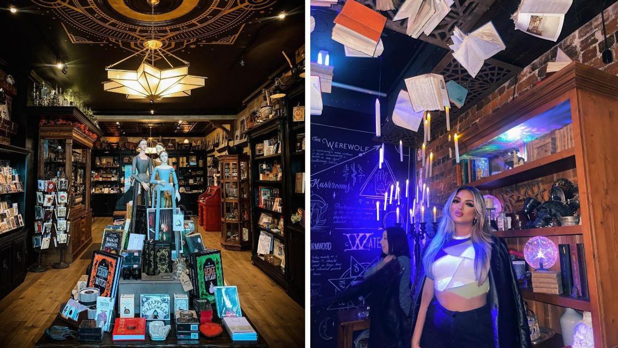 Curiosa in Toronto. Right: A woman at The Wizard's Den.