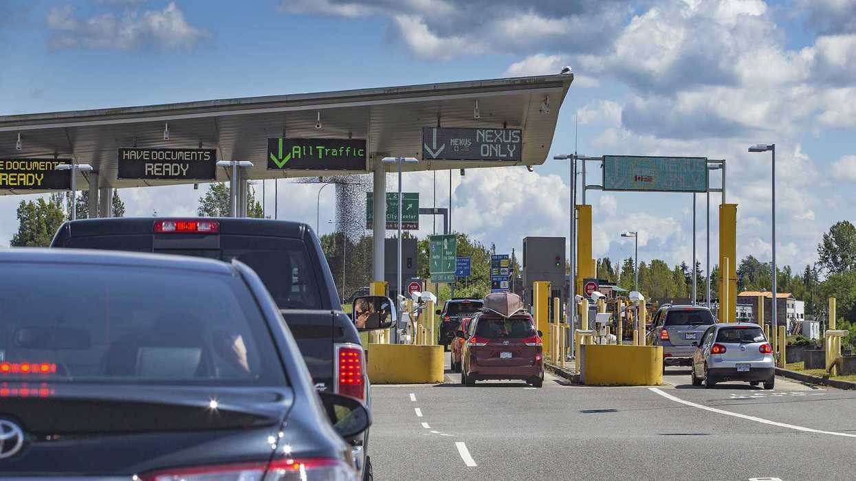 Customs at a Canada-U.S. border crossing.