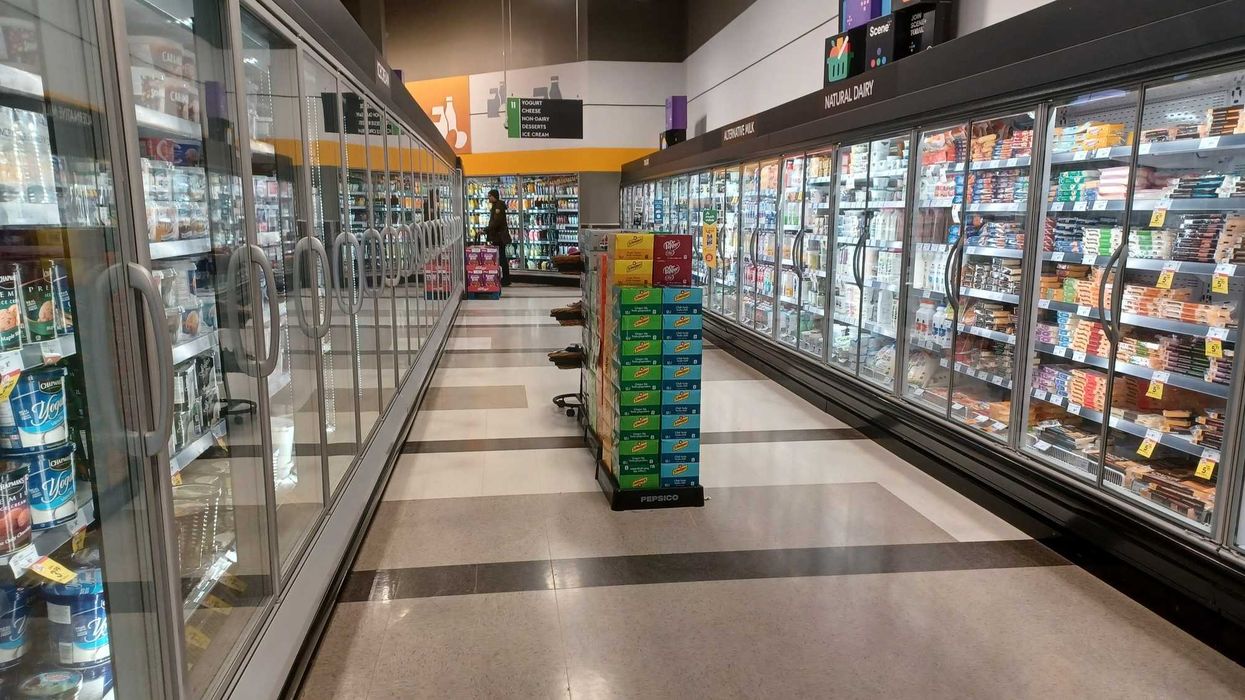 dairy aisle in a sobeys grocery store in canada