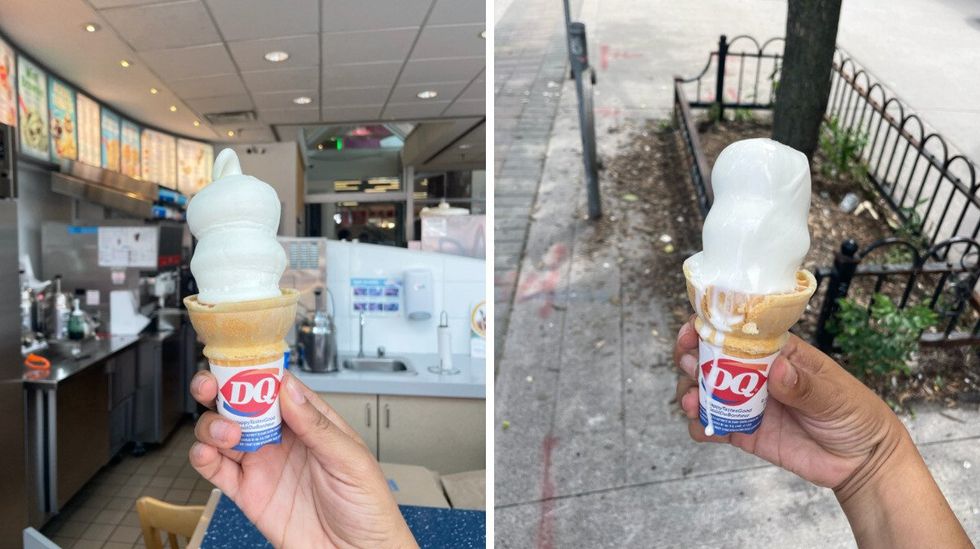 Dairy Queen soft-serve ice cream.