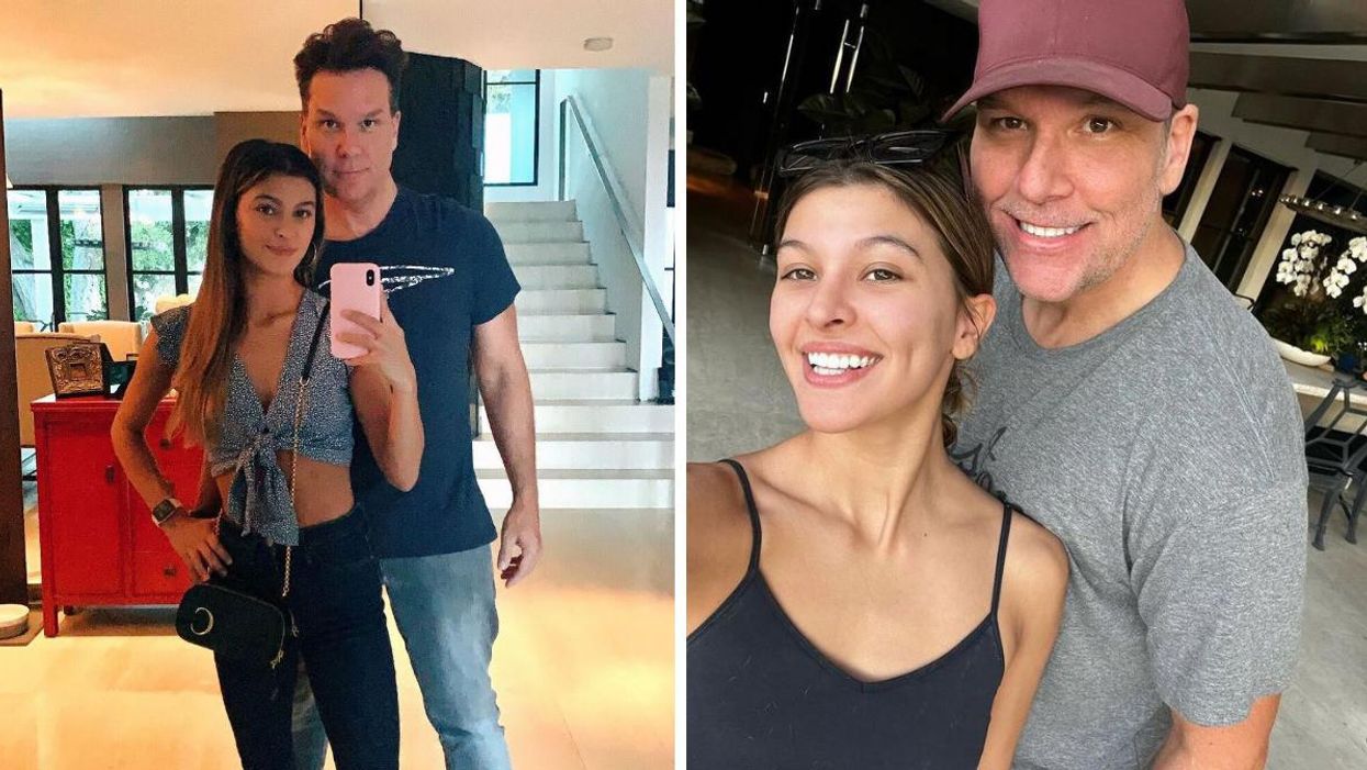 Dane Cook and fiancee Kelsi Taylor.