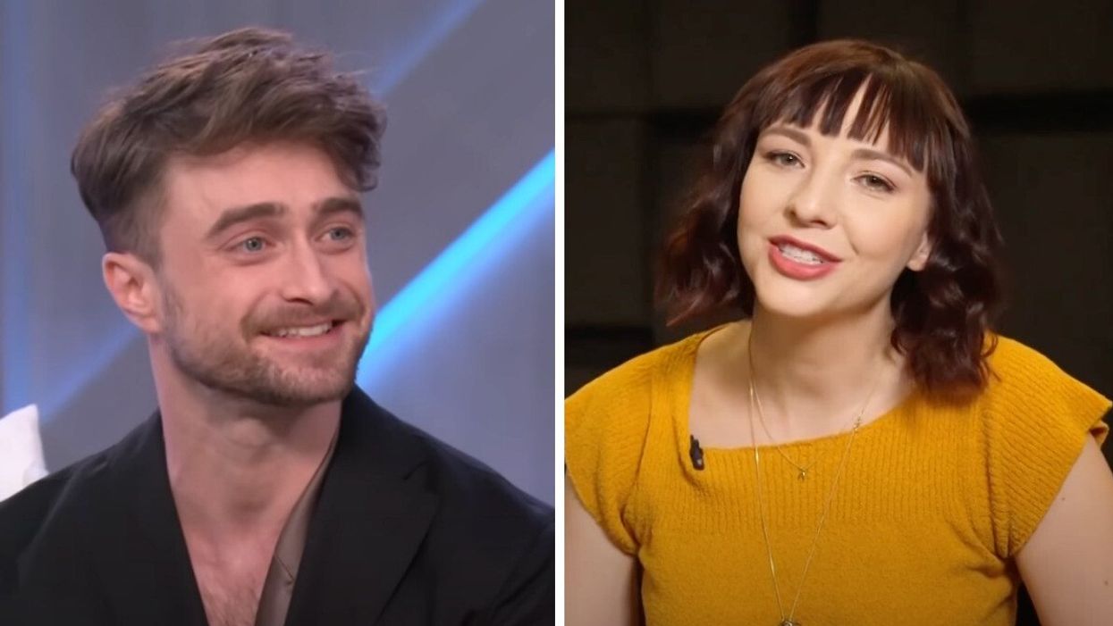 Daniel Radcliffe on The Kelly Clarkson Show. Right: Erin Darke on TODAY.
