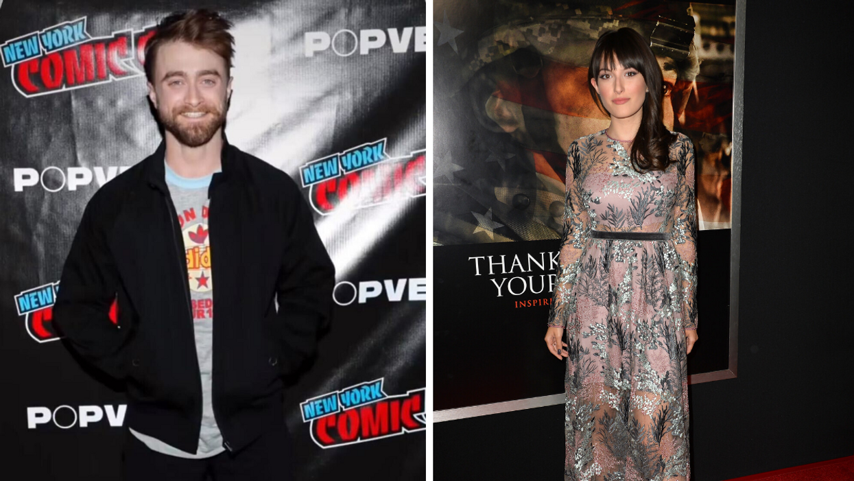 Daniel Radcliffe. Right: Erin Darke.