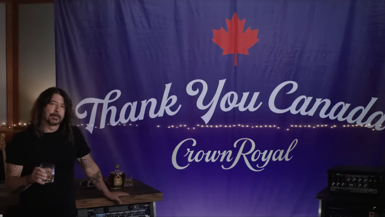 Dave Grohl starring in Crown Royal's 2023 Super Bowl commercial.