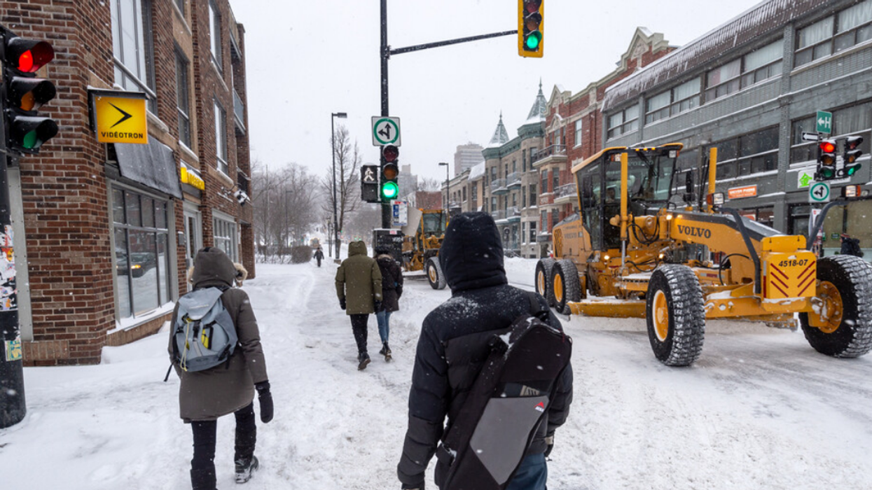 De la neige à Montréal.