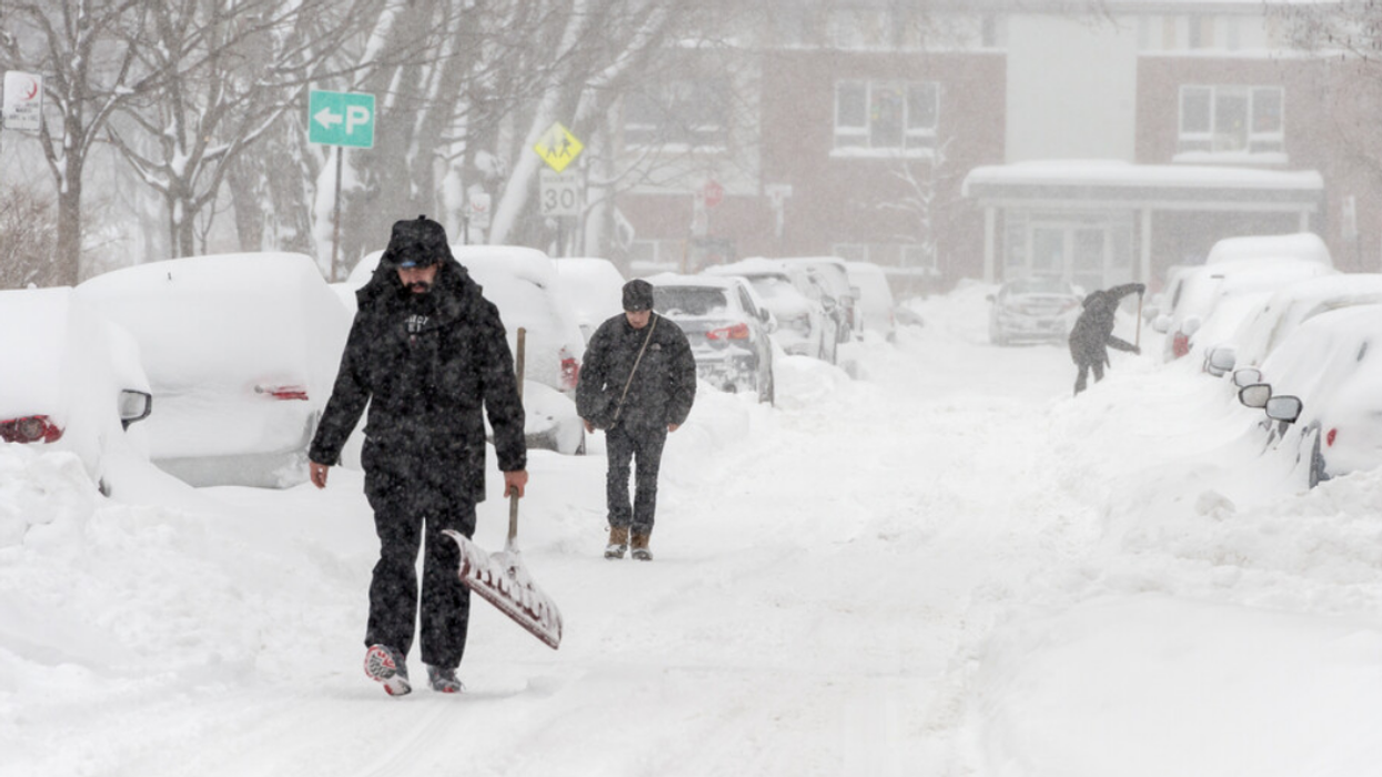 De la neige au Québec.