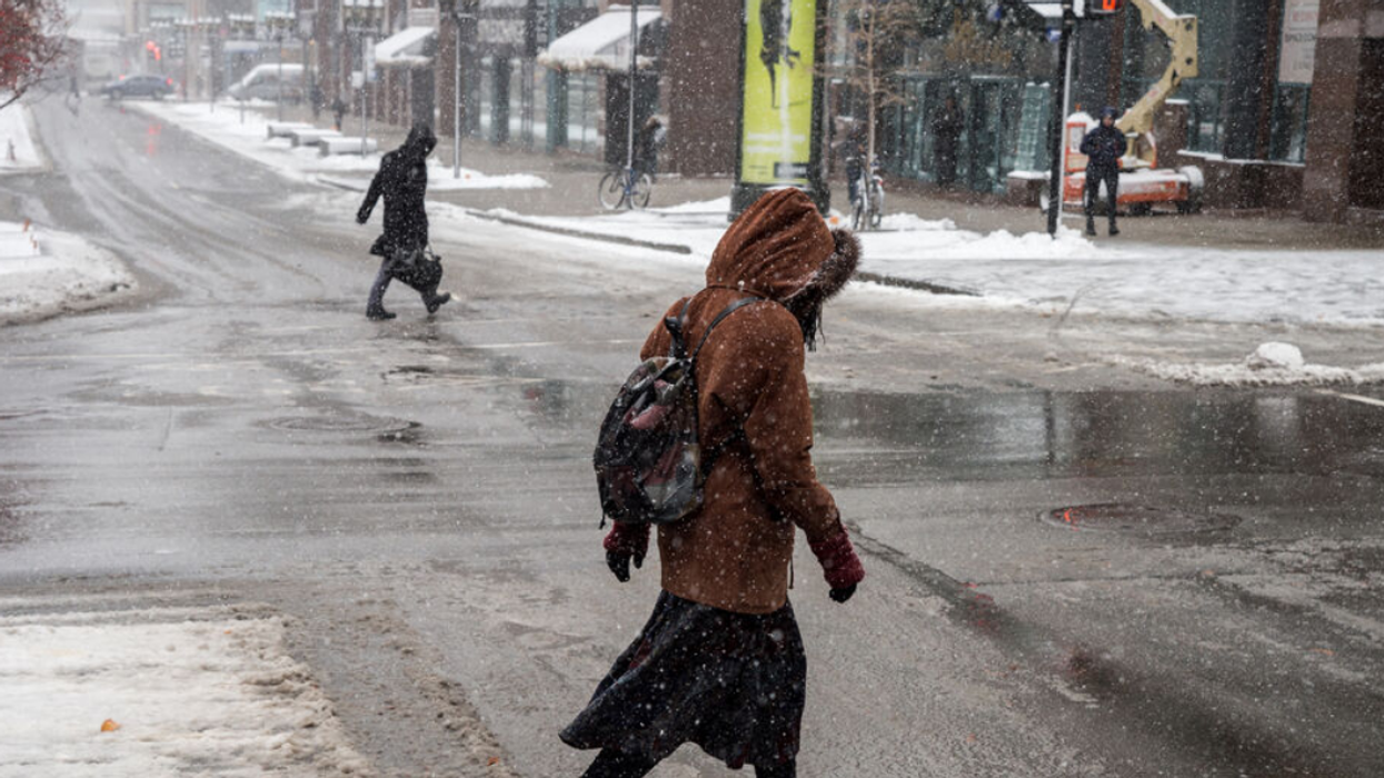 De la neige au Québec.
