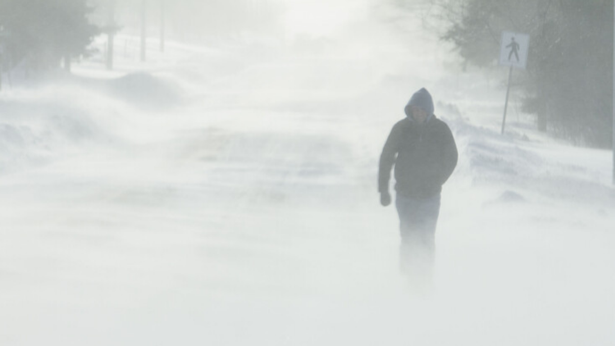 De la neige, des rafales et du froid glacial.