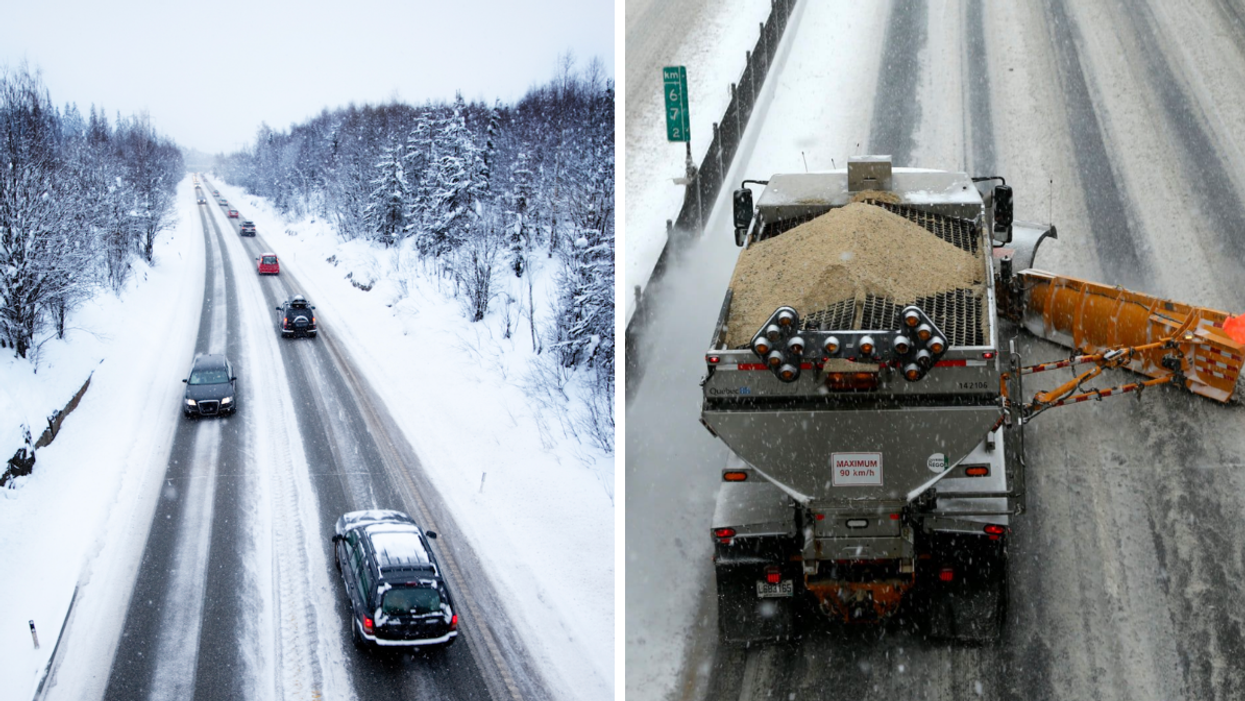 De la neige sur les routes.