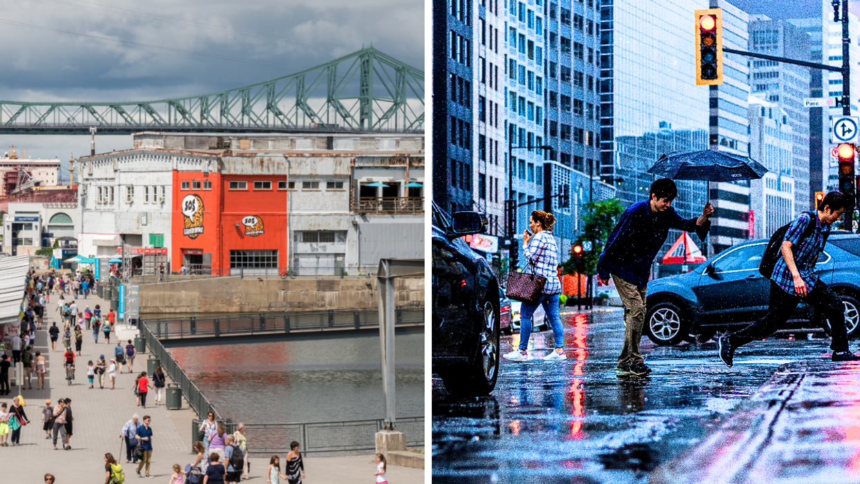 De la pluie à Montréal.