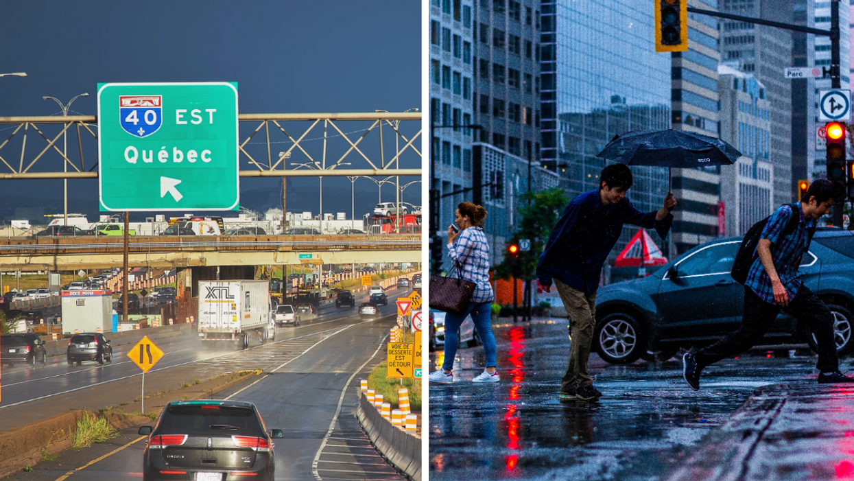 De la pluie au Québec.