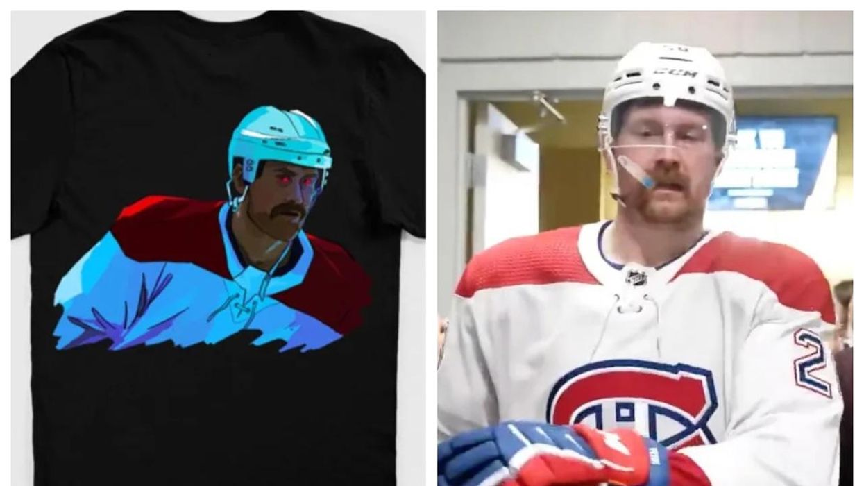 De nouveaux t-shirts avec les yeux rouges de Petry existent à Montréal