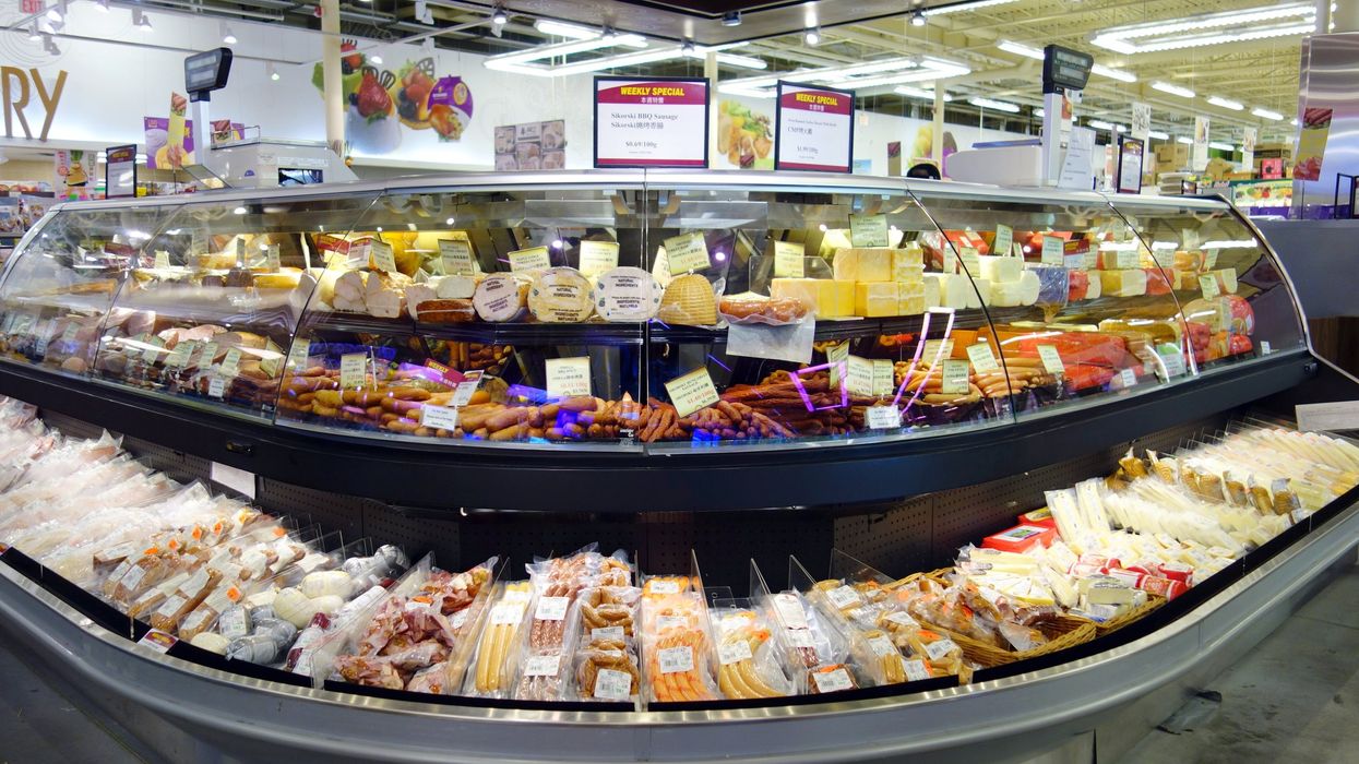 Deli counter at a grocery store in Toronto.