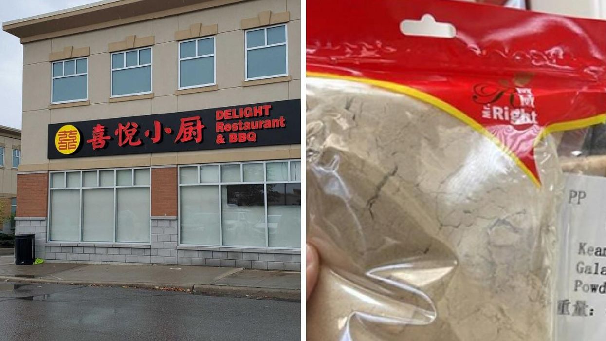 Delight Restaurant & BBQ in Markham. Right: One of the spices that might contain aconite.