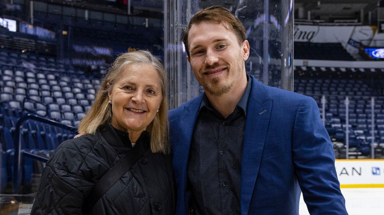 Della Gallagher et son fils Brendan Gallagher des Canadiens de Montréal.