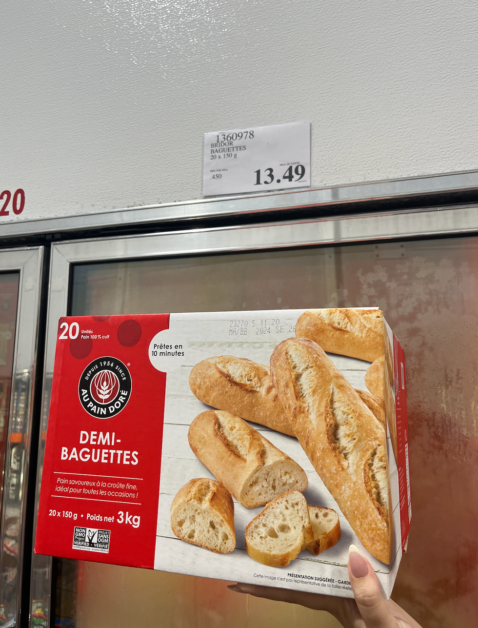 Demi-baguettes au Costco.