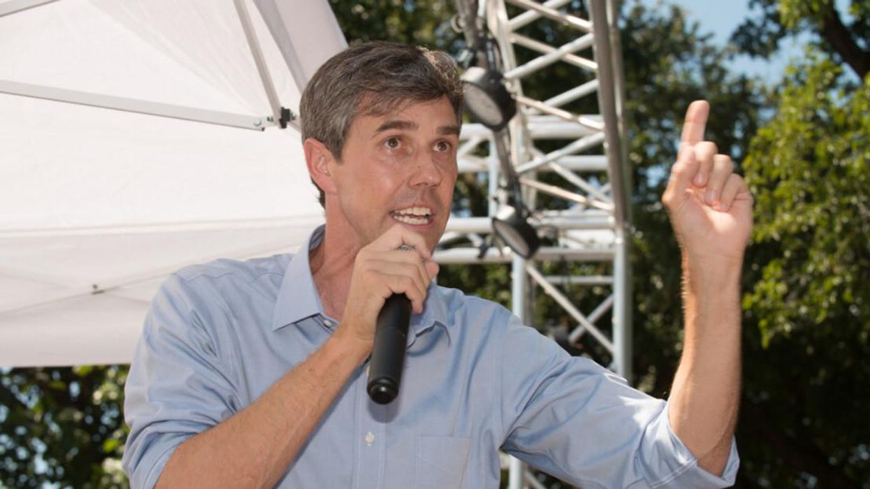 Democrat Beto O'Rourke during a public speaking event.