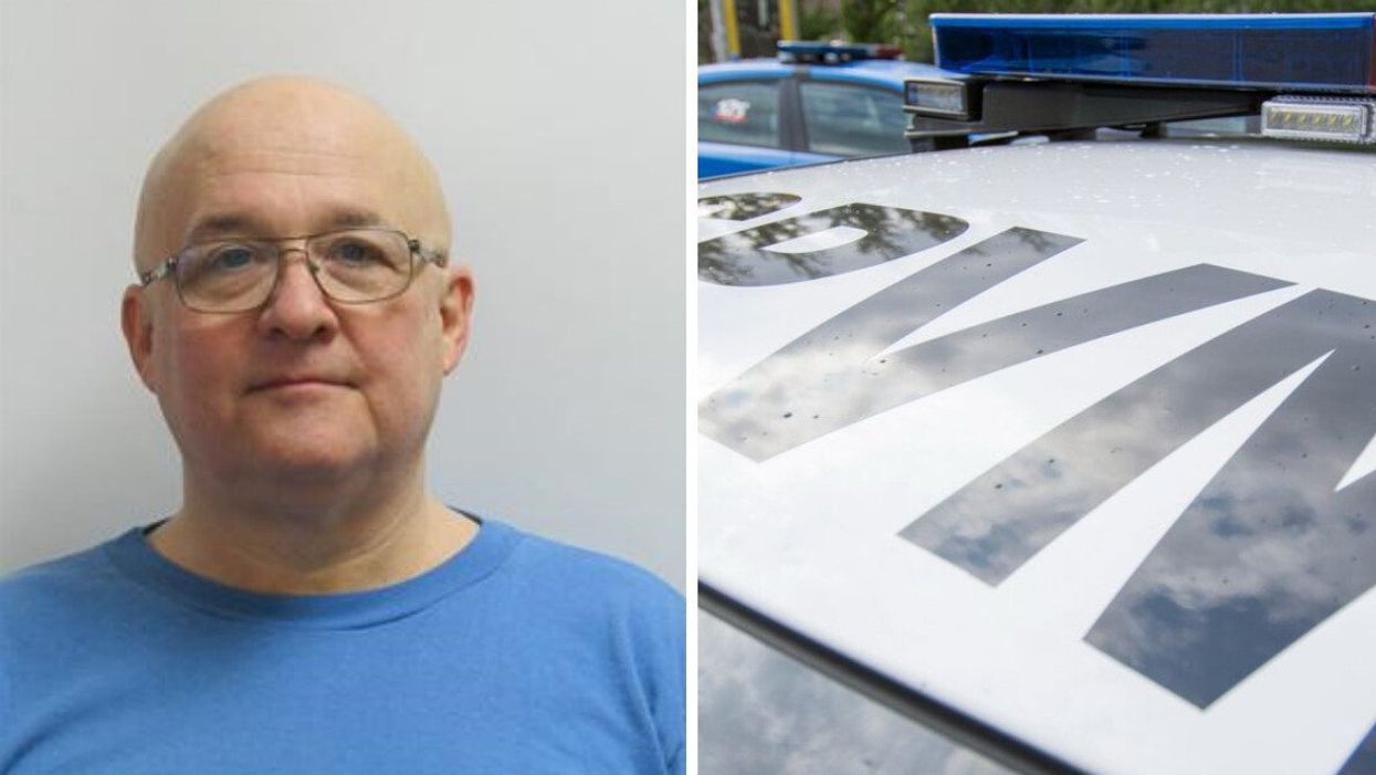 Denis Bégin. Droite : Voiture du SPVM.