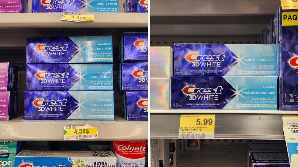 Dentifrice Crest 3D White Avanc\u00e9 fra\u00eecheur Arctique format 70 mL.