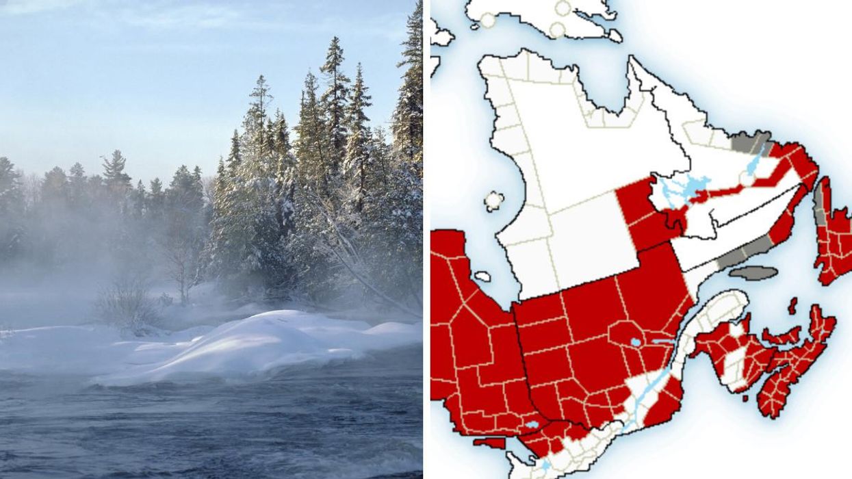 Des alertes de froid extrême allant jusqu'à -45 émises dans plusieurs secteurs du Québec
