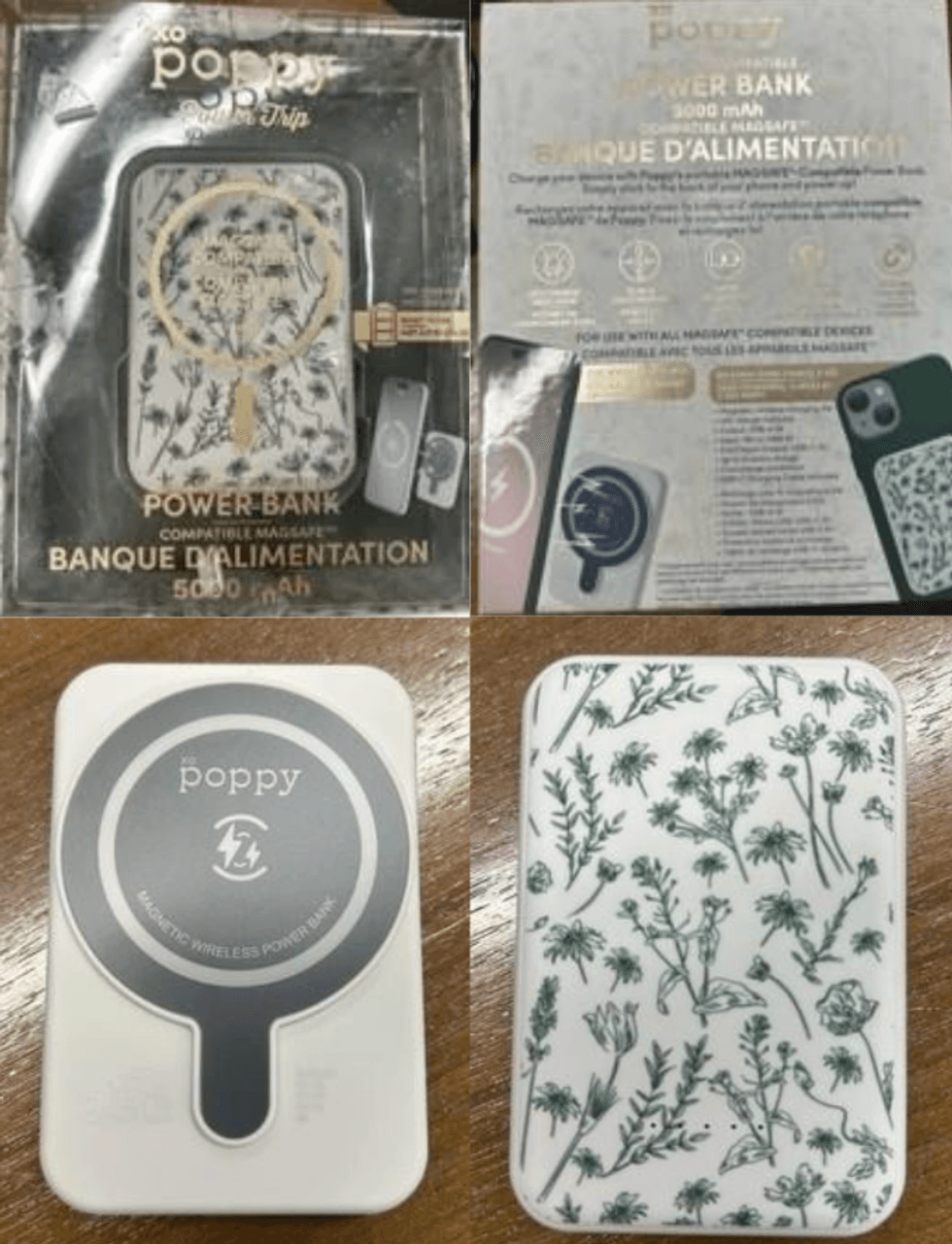 Des batteries externes XO Poppy de 5 000 mAh, compatibles MagSafe.