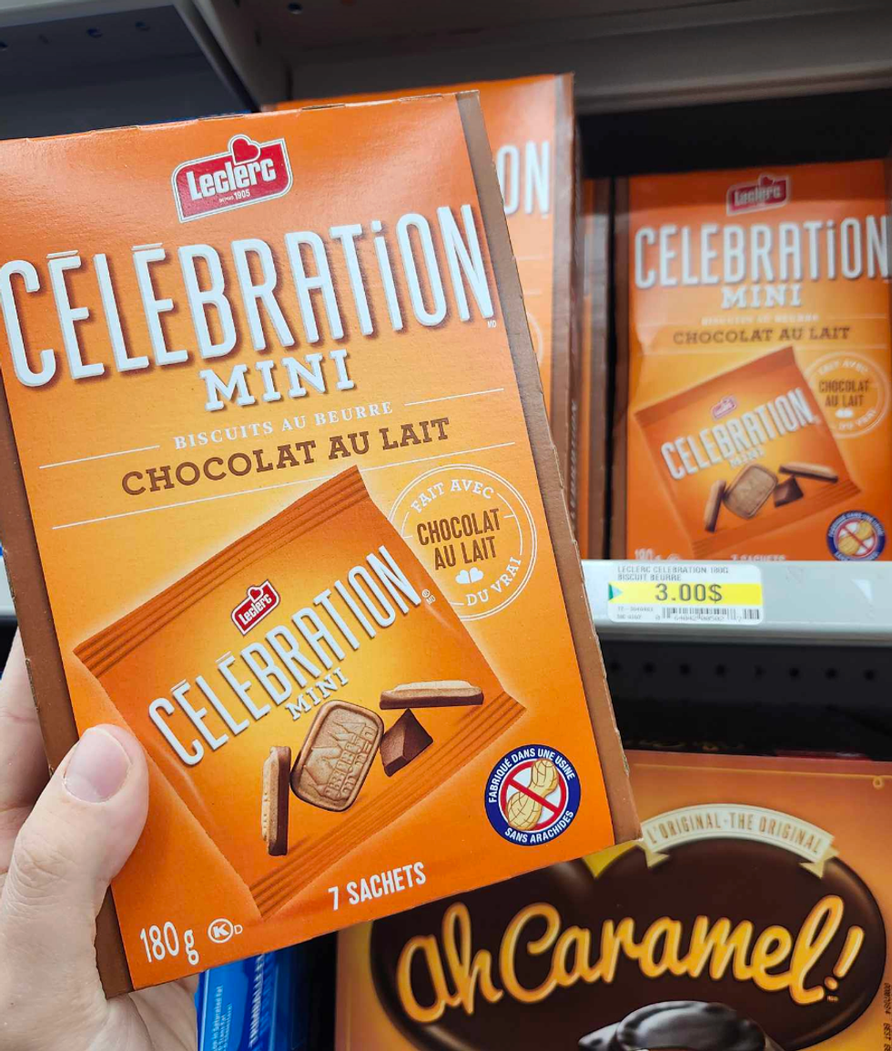 Des biscuits C\u00e9l\u00e9bration de Leclerc, au Dollarama.